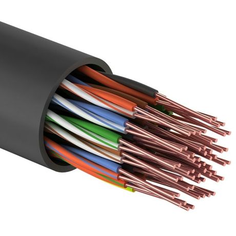 Кабель витая пара U/UTP кат.5 25х2х24AWG медь наружн. прокл. черн. (305м) (м) Rexant 01-1122 MEET