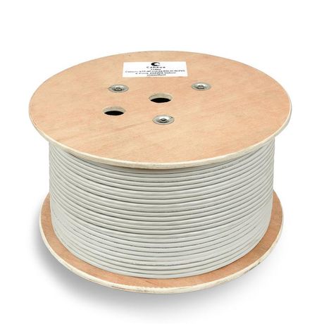 Кабель витая пара FTP-4P-Cat.6-SOLID-GY экранированная FTP (F/UTP), категория 6, 4 пары (23 AWG), одножильный (305 м), PVC нг(А)-LS - 8947c Cabeus