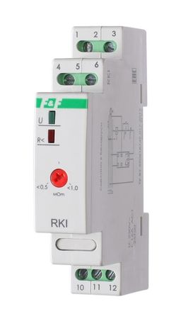 Реле контроля изоляции RKI (для сопротивления в обмотках электродвигателей монтаж на DIN-рейке 35мм) F&F EА05.003.001 Евроавтоматика EA05.003.001