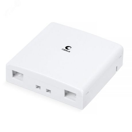 Корпус внешней оптической настенной розетки на 2 SC/LC (без пигтейлов и проходных адаптеров) - OB-2SC/LC Cabeus 9386c