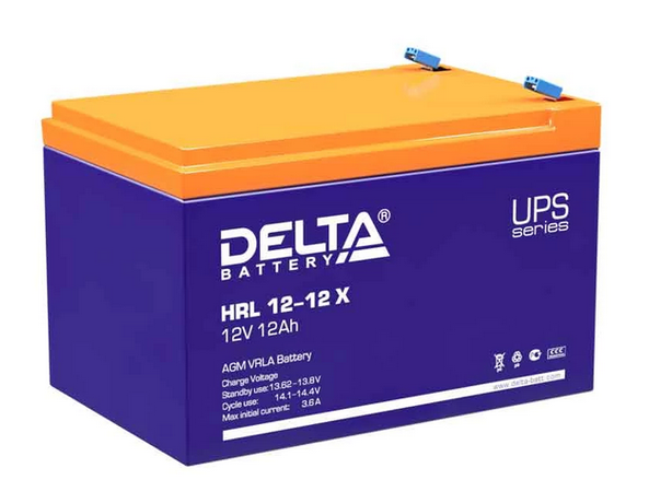 Аккумуляторная батарея проф.серии HRL 12-12 X 12В/12Ач | DELTA 4614010610002