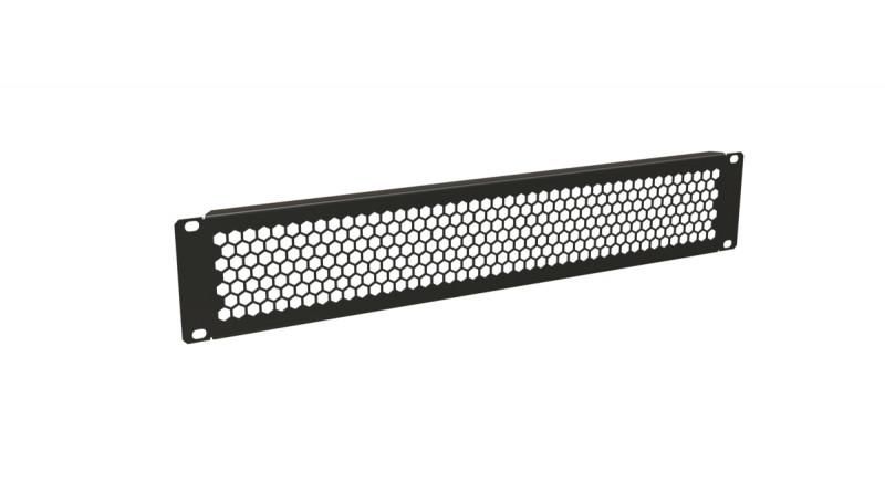 BPD-2-RAL9005 Фальш-панель перфорированная на 2U, цвет черный (RAL 9005) | 483504 Hyperline