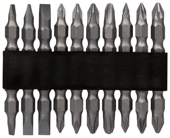 Набор бит 10 шт CrV 65мм двухсторонние FIT 57650 РОС