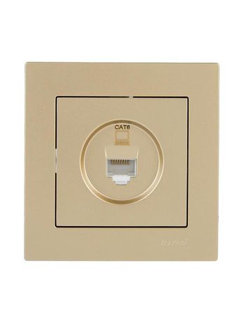 Розетка компьютерная VESNA зол. 140 LEZARD 742-3688-140