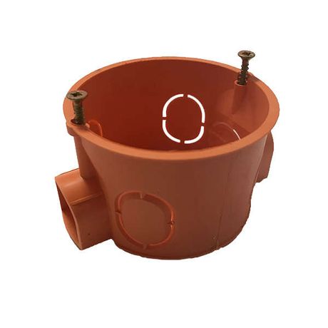 Коробка установочная СП 60х40 IP30 с каб-каналом для сплошных стен негорюч. оранж. ГУСИ С3М1.1 Нг Евро GUSI