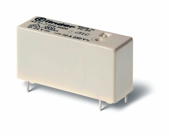 Низкопрофильное миниатюрное электромеханическое реле; монтаж на печатную плату; выводы с шагом 3.2мм; 1CO 10A | 434170482001 Finder 43.41.7.048.2001