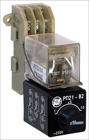 Реле РП21М-003В1 УХЛ4 1-10сек 24В пост. с розеткой типа2 - ЦУП23723 ЧЭАЗ ЭТМ23723