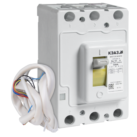 Выключатель автоматический ВА57-35-644710-63А-800-440DC-НР230AC/220DC-УХЛ3 (Втычной, без панели) | 343300 КЭАЗ