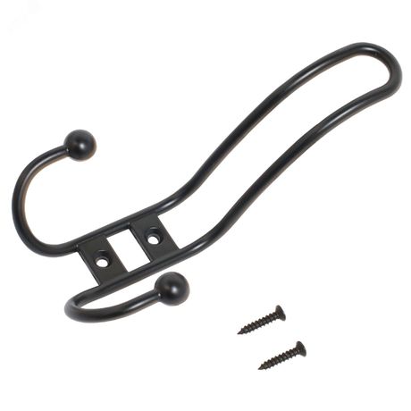 Крючок вешалка Стандарт 208 A BL матовый черный ЕВРОПАКЕТ - 14620 ПТК