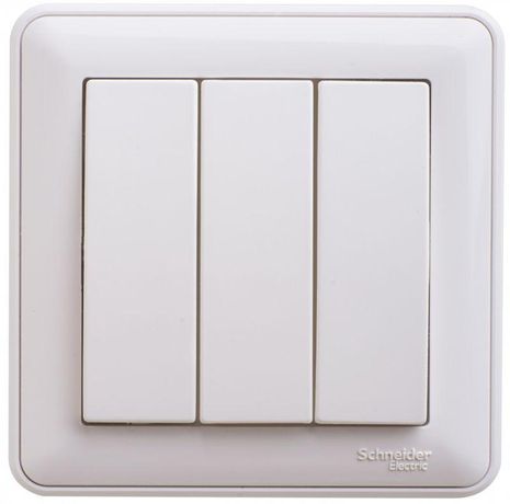 Выключатель 3-кл. СП W59 10А IP20 10AX в сборе бел. SE VS0510-351-18 APC