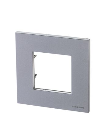 Рамка 1-постовая, 2-модульная, серия Zenit, цвет серебристый | 2CLA227100N1301 ABB N2271 PL