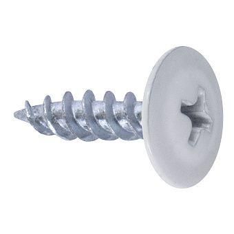 Саморез 4,2x16 с прессшайбой, острый, цинк RAL 9003 Белый (100 шт/уп) | PR08.9305 Промрукав Строитель