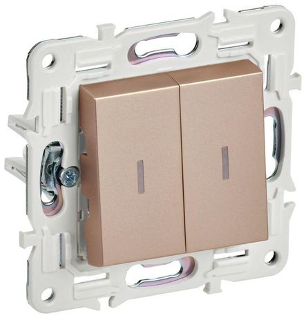 Выключатель 2-кл. SKANDY 10А SK-V09Sa с индикацией песочн. IEK SK-V20-1-10-K98