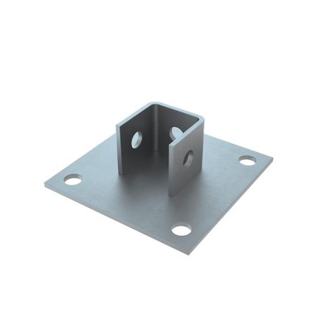 Основание одноканальное для страт-профиля 41х41 сталь 4мм OSN41-41 КМ LO13946 КМ-Профиль