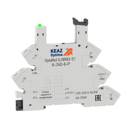 Розетка для реле OptiRel G RR93-51-6-24D-6-P| 281160 | КЭАЗ 281167