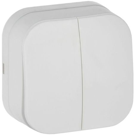 Выключатель 2-кл. ОП GLORY ВС20-2-0-ХБм 10А бел. матов. IEK EVH20-K01M-10