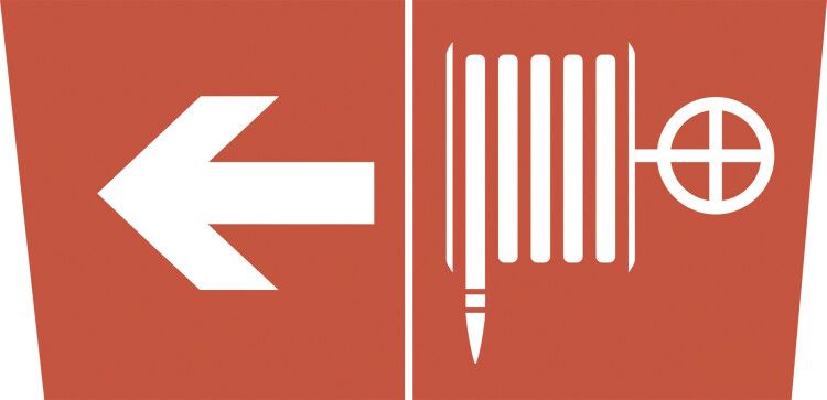 Этикетка самоклеящаяся 200х60мм "Пожарный кран/стрелка налево" DPA/DBA INFO-DBA-010 ЭРА Б0048462