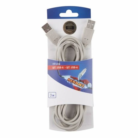 Шнур штекер USB-А - USB-A 3м блист. Rexant 06-3153 MEET