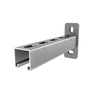 Консоль СТРАТ 41х41, база 200, толщ. 2,5 мм, гальван. цинк, 875302 | КС-41х41х200-2,5-ЭЦ Ostec