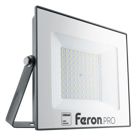 Прожектор светодиодный 100W 6400K IP65 AC175-265V/50Hz, черный, LL-1000 | 41541 FERON