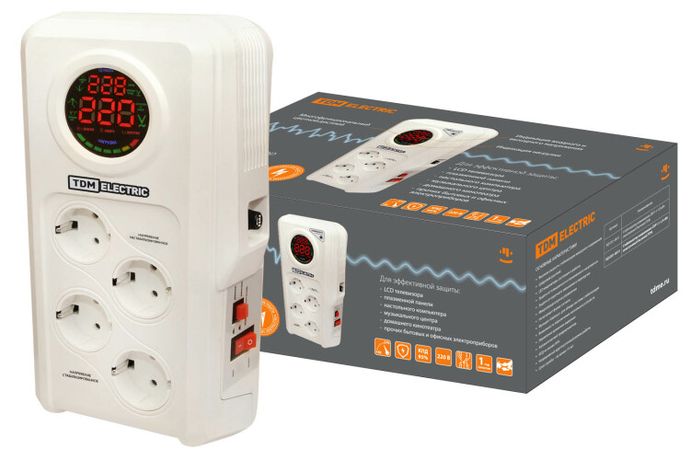 Стабилизатор напряжения СБР1-1-1,5 кВА электронный бытовой | SQ1201-0013 TDM