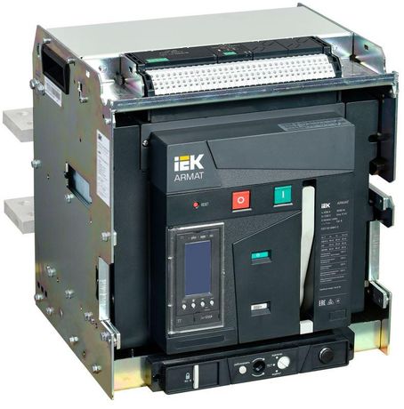 Выключатель автоматический воздушный ARMAT выдвижного исполнения 3P F 85кА 3200А расцепитель TT с комплектом аксессуаров 220В: мотор привод катушка включения отключения - AR-ACB-3VF-085-3200A-TTCF IEK