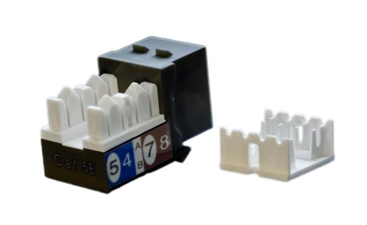 Вставка Keystone Jack RJ45 (8P8C) кат.5E KJ9-8P8C-C5e-90-BK черн. Hyperline 432650