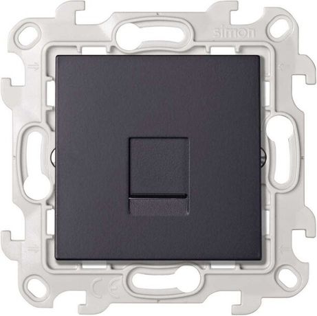 Розетка информационная RJ45 Cat.6 UTP, цвет графит, Simon 24 Harmonie | 2410599-038
