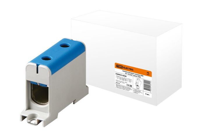 Клемма вводная силовая КВС 35-150 кв.мм. синяя | SQ0833-0008 TDM