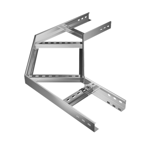 Угол горизонтальный лестничный "БЫСТРЫЙ МОНТАЖ" 90 градусов 100х400 | LGLS90*100*400*1.5 КМ-профиль LO6940