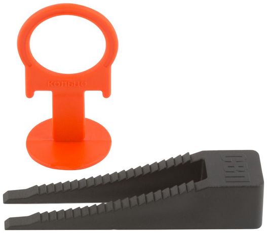 Система выравнивания плитки СВП зажимы "Кольцо" и клинья ширина шва 1.35мм (уп.80шт) КУРС 16795