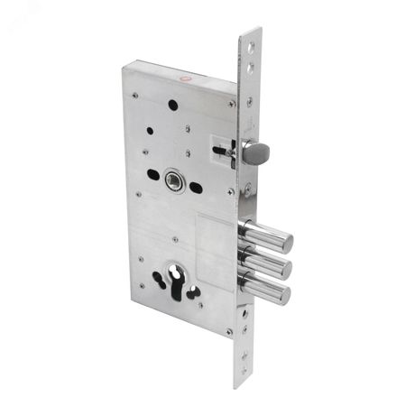 Корпус замка БУЛАТ ЗВ4-3(16).60.85.08 хром, без ручек, ц/механизма для металлических дверей - 14936 ПТК