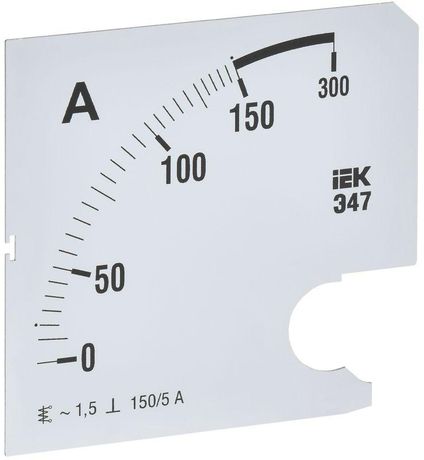 Шкала сменная для амперметра Э47 150/5А класс точности 1,5 96х96мм - IPA20D-SC-0150 IEK