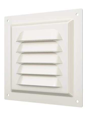 Решетка вентиляционная с покрытием полимерной эмалью сеткой 125х125 сталь ERA 1212МЭ Ivory ЭРА