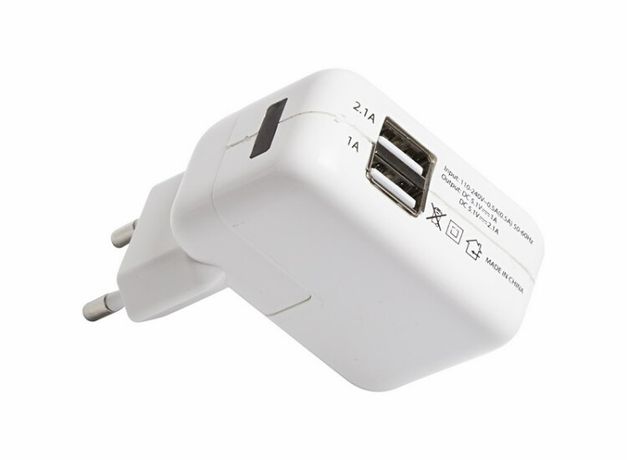 Устройство зарядное сетевое 2хUSB переходник+адаптер (СЗУ) 5В 2100мА+1000мА Rexant 18-1187 MEET