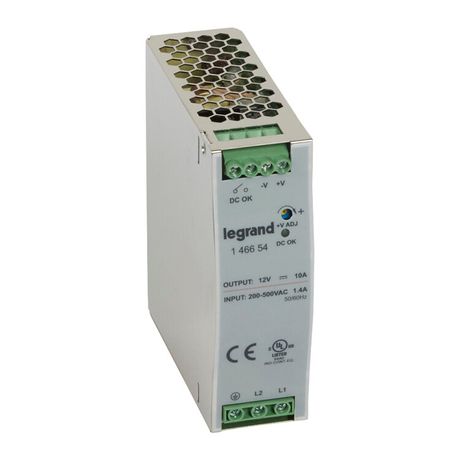 Источник питания импульсный 1/2-фазный 12В 120Вт 10А Leg 146654 Legrand