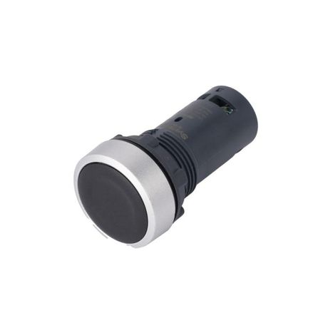 Кнопка моноблочная SB7 22мм с возвратом металл 2НО IP65 черн. SE SB7EA23 APC