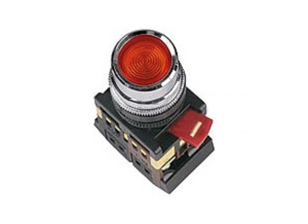 Кнопка ABLF-22 красный d22мм неон/230В 1з+1р | SQ0704-0001 TDM
