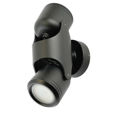 Светильник ДБУ-2хGU10 без ламп IP54 наклонный черный FERON 51740
