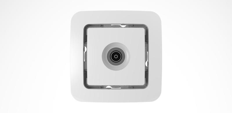 Розетка 1-м СП Lillium 10А без вставки бел. Makel 71007