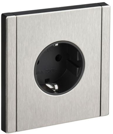 Розетка 1-м СП FORTE&PIANO FP716M 16А IP20 с заземл. без защ. шторок винтовое крепление никель IEK FP-R11-16-M-K50 IEK (ИЭК) арт. FP-R11-16-M-K50