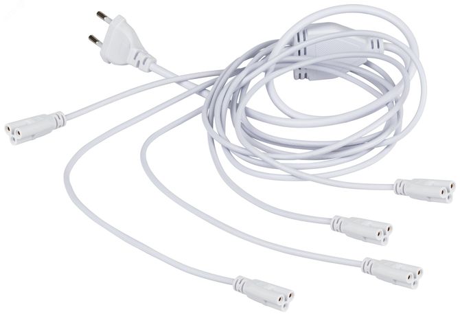 Эра Б0059055 Разветвитель сетевой для фитолампы FITO 5х IEC C5 (3-pin) 2 м подключения 5 светильников
