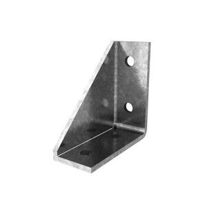 Уголок крепежный двойной усиленный, толщ. 5,0 мм, гальван. цинк, 870710 | УС-4-5,0-ЭЦ Ostec