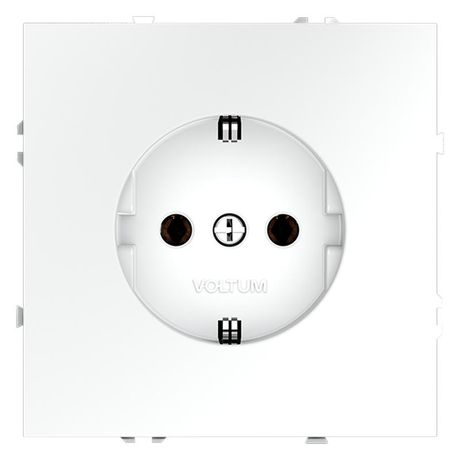 Розетка 1-м СП S70 16А с заземл. механизм бел. матов. Voltum VLS040102 Voltum арт. VLS040102