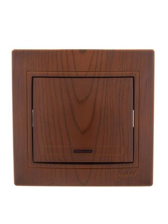 Выключатель 1-кл. СП Mira 10А с подсветкой сосна LEZARD 701-0801-111