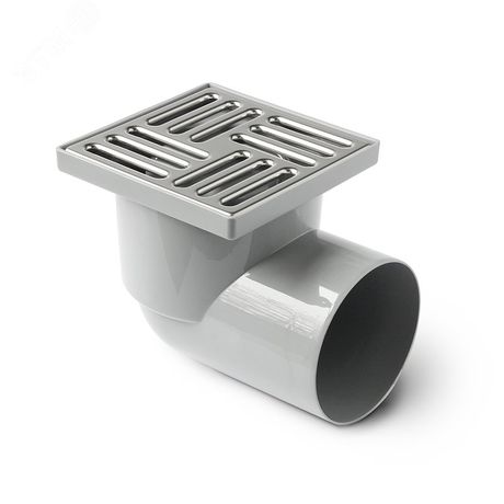 Трап с горизонтальным отводом, решетка нерж.сталь (100 mm x 100 mm) 50 - 9-2600-050-47-01-04 PRO AQUA