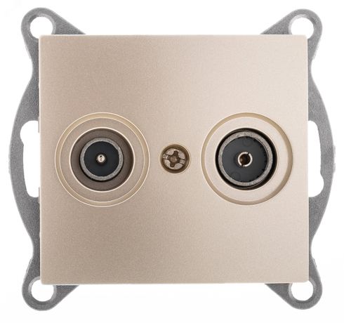 Механизм розетки TV+ SAT оконечной СП Bravo шампань GUSI С10TS1-027