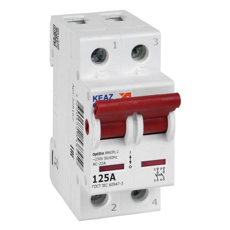 Выключатель нагрузки модульный OptiDin BM63PL-2125-УХЛ3 (BM63PL) | 328167 КЭАЗ