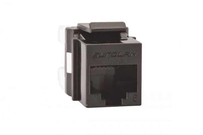 Модуль розеточный Keystone категории 6 UTP 1xRJ45 T568A/B черный - 16B-U6-03BL Eurolan