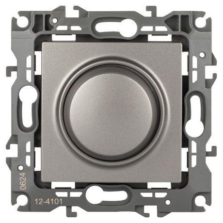 Светорегулятор Серия 12 12-4101-16 поворотно-нажимной, 400ВА 230В, титан - Б0065649 ЭРА